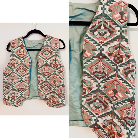 Vintage Aztec Print Unisex Vest S / M - Picture 1 of 4